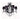Florence 6 Light Black Crystal Chandelier - in2 Lighting Australia