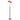 UFO - Polished Chrome Floor Lamp - Red Glass Shade - in2 Lighting Australia